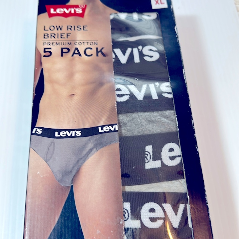 Levi’s 5-PK Low Rise Cotton Stretch Briefs XL NWT